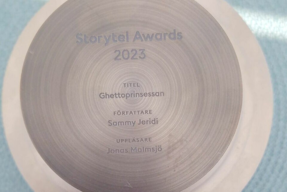 Jeridi vann det prestigefyllda Storytel Awards 2023 för boken Ghettoprinsessan. Foto: Monica S. Andresen Jeridi vant den pristisjetunge Storytel Awards i 2023 for boka Ghettoprinsessen. Foto: Monica S. Andresen