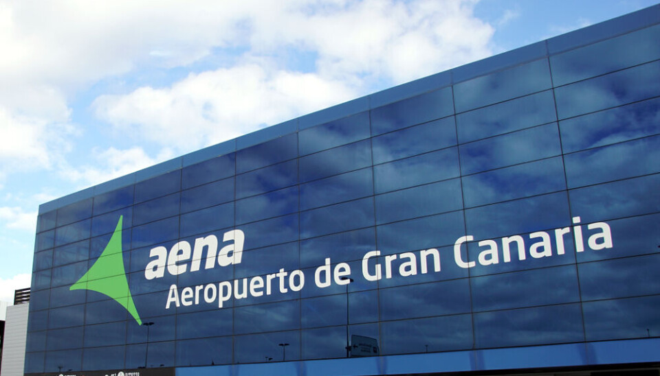 Arkivfoto av flygplatsen på Gran Canaria.