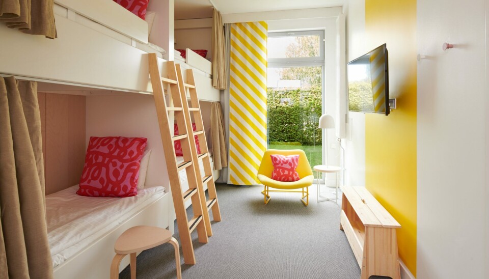 100 % ikea: På hotellet sitt i Sverige får det inte blivit mer ikea. Så blir det inte på Gran Canaria. Här från ett familjerum på ikea Almhult.
