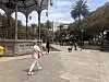 Arkivfoto av San Telmo-parken i Las Palmas på Gran Canaria.